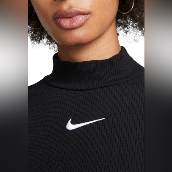 Nike Long Sleeve Mock Neck Ribbed Dress - Picture 3 of 10